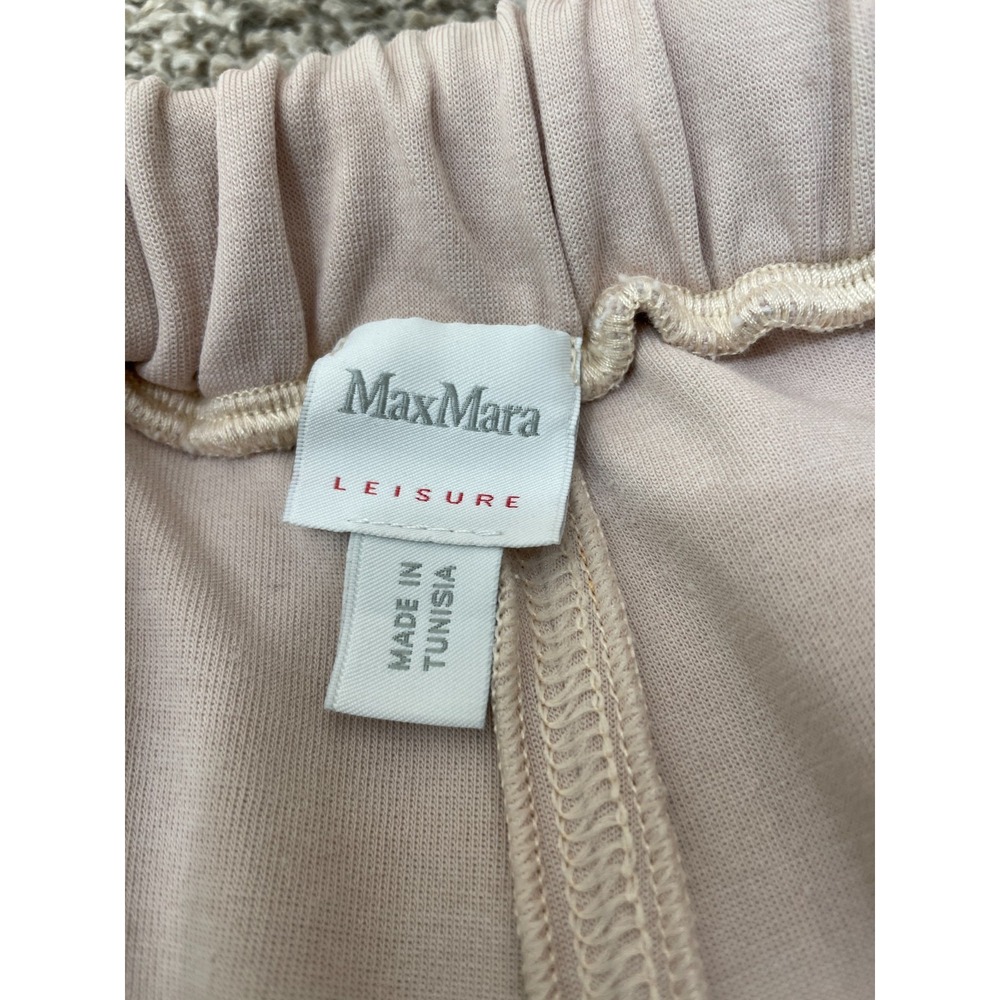 Max Mara Leisure Pants Size M? Blush Pink Soft Comfy Lounge Elastic Waist STAIN! - Picture 4 of 7
